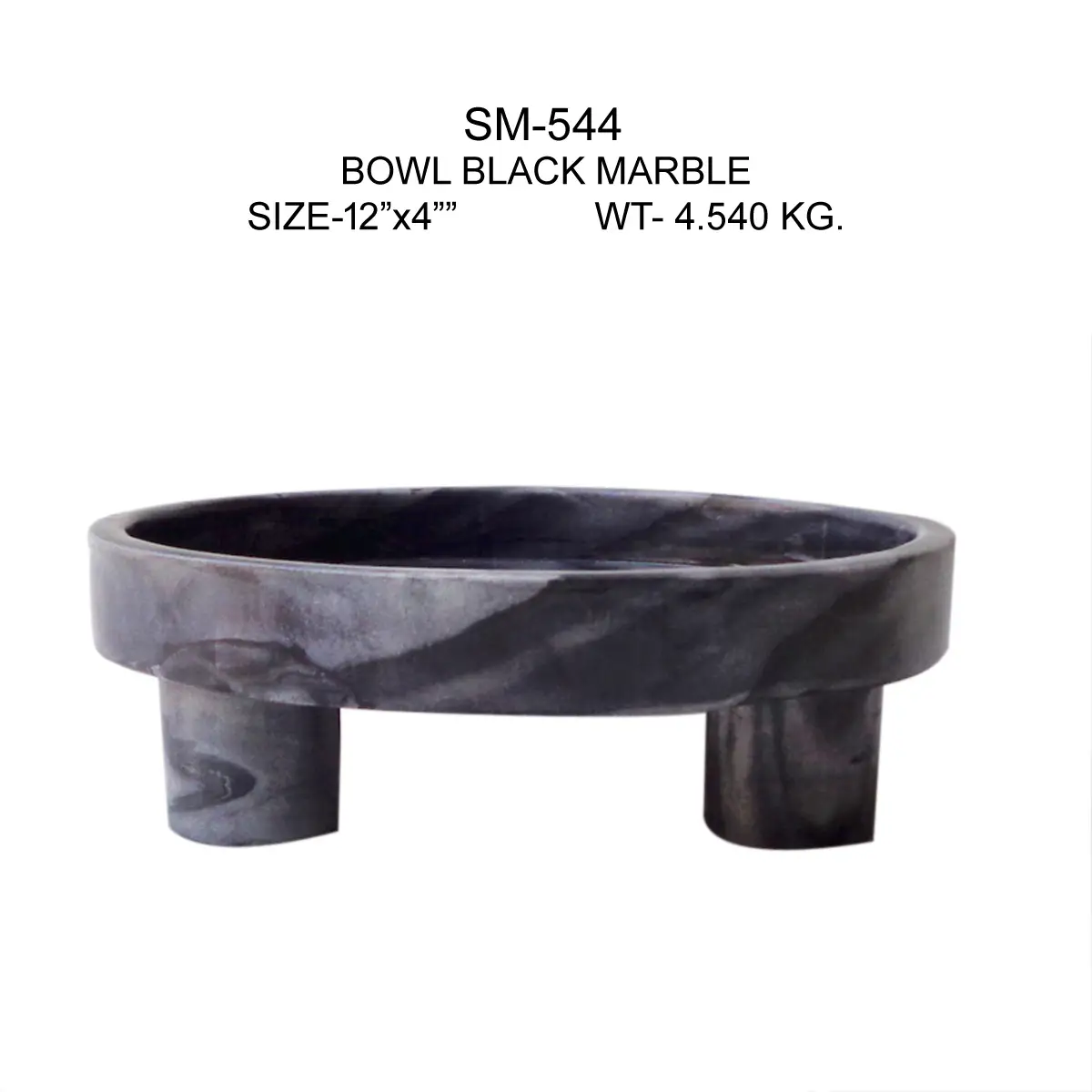 BLACK MARBLE BOWL STYLE-2 SMALL